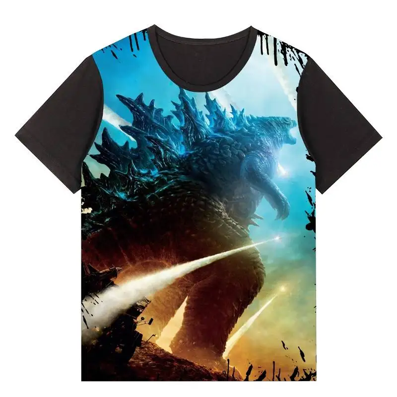 

2021-boys and girls 3D printed T-shirt street animation hip hop Harajuku style new fashion short sleeves