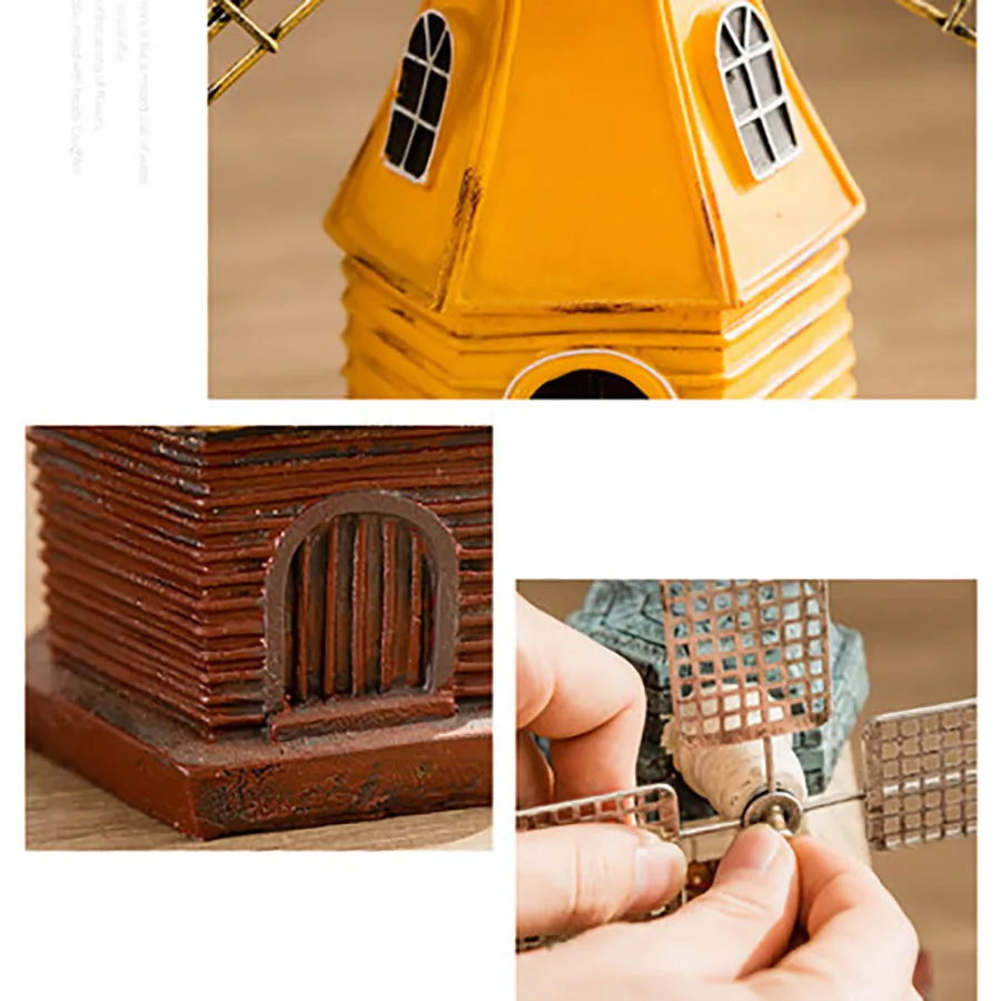 Творческий дом Ретро ветряные мельницы Копилка Сейф для денег Детская Банк