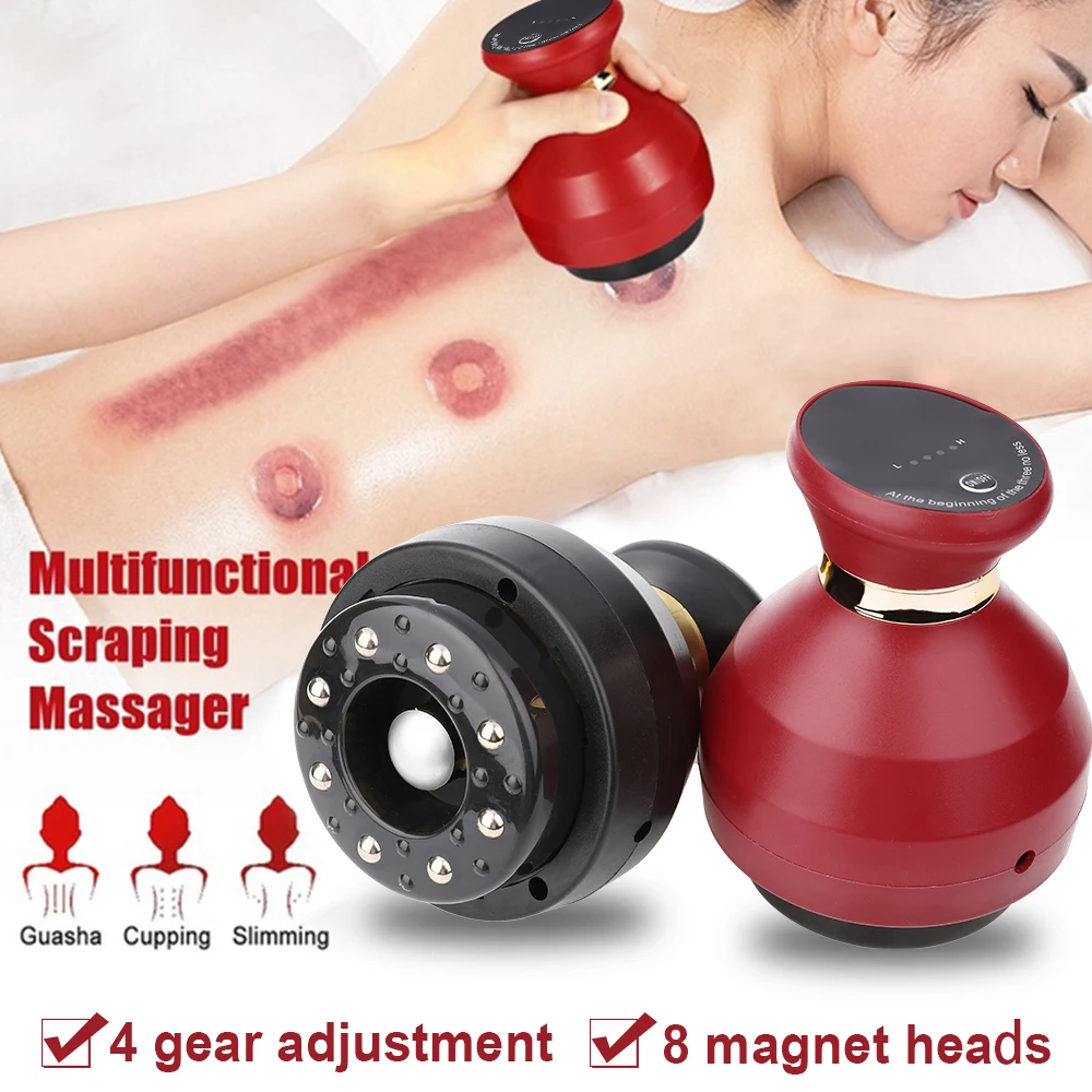 

Electric Cupping Stimulate Acupoint Body Slimming Massager Guasha Scraping Detoxification Therapy Vacuum Suction Massager