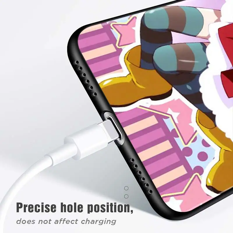 

Cartoon Monogatari Anime Anti-fall Silicone Phone Case For iPhone 11 Pro XS Max X XR 6S 6 7 8 Plus 5S Soft Black Cover Capa