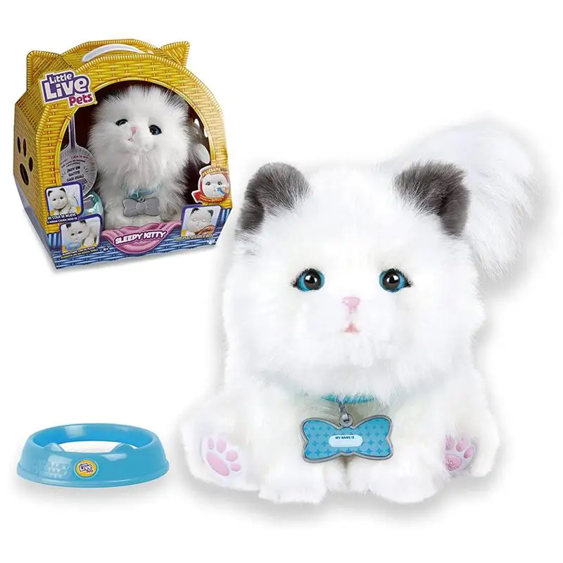 

Little Live Pets Sleepy Kitty Sin talla Set Plush simulation cat doll Anime pet Electric cat Surprise Christmas Gift for Girls