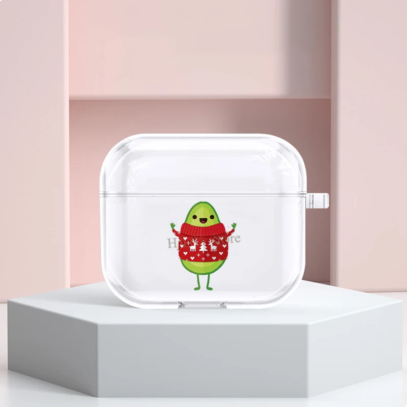 

Чехол Avo Merry Christmas для AirPods 3 2021, чехол для беспроводных Bluetooth-наушников Apple Airpods 2 1 Pro, чехол