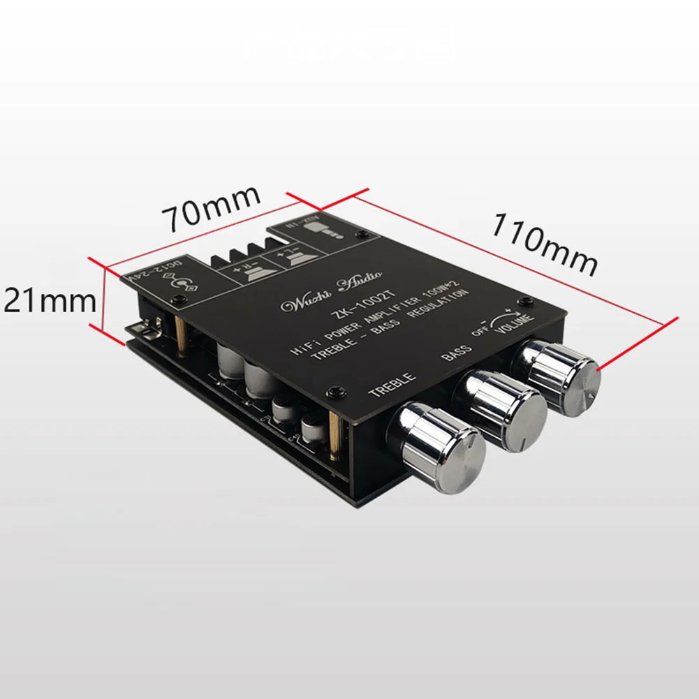 ZK-1002T TPA3116D2 Bluetooth 5 0 панель усилителя сабвуфера 100 Вт * 2 HIFI каналов аудио мощность