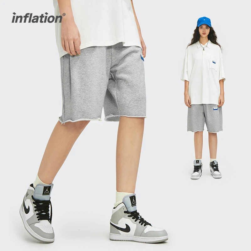 

INFLATION Casual Shorts For Men Summer Loose Fit Hip Hop Shorts Couple Sweat Shorts Plus Size Sportswear 3510S21