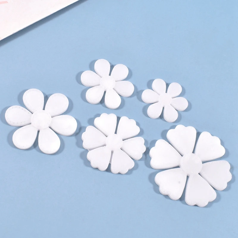 

12 Designs Necklace Pendant Jewelry Making Mould with DIY Crystal Epoxy Five Petals Pendant Jewelry Silicone Mold