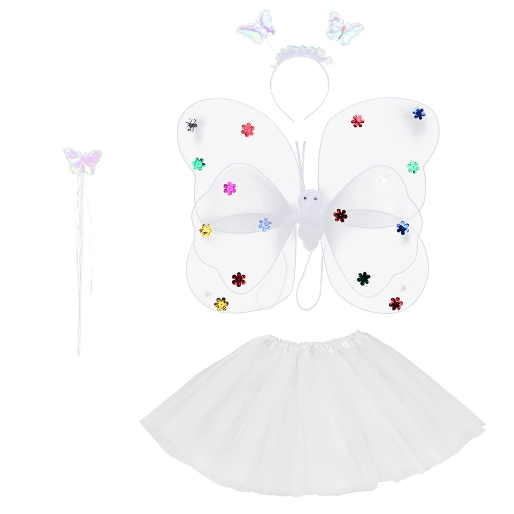 Комплект из 4 предметов с блестками и сказочным платьем принцессы для девочек