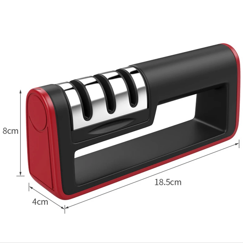 

3-Stage Stainless Steel Sharpeners Multifunctional Diamond Stone Kitchen Tool Household Kitchen Knives Sharpeners Kitchen Tools