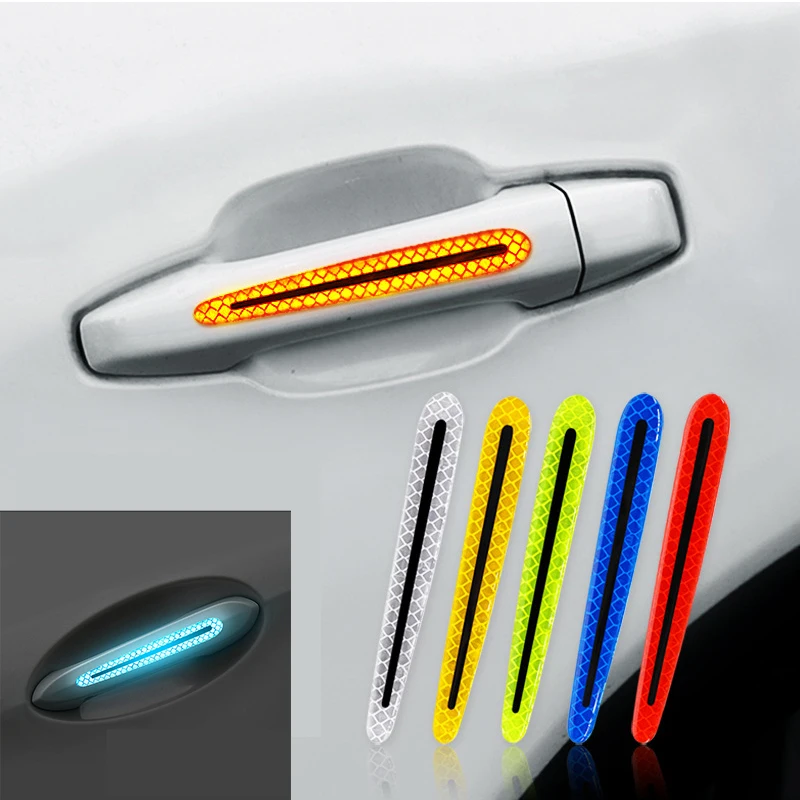 

2 шт./компл. автомобиля анти-столкновения Предупреждение полосы внутреннее автомобильное отражающее Предупреждение наклейки Светоотражаю...