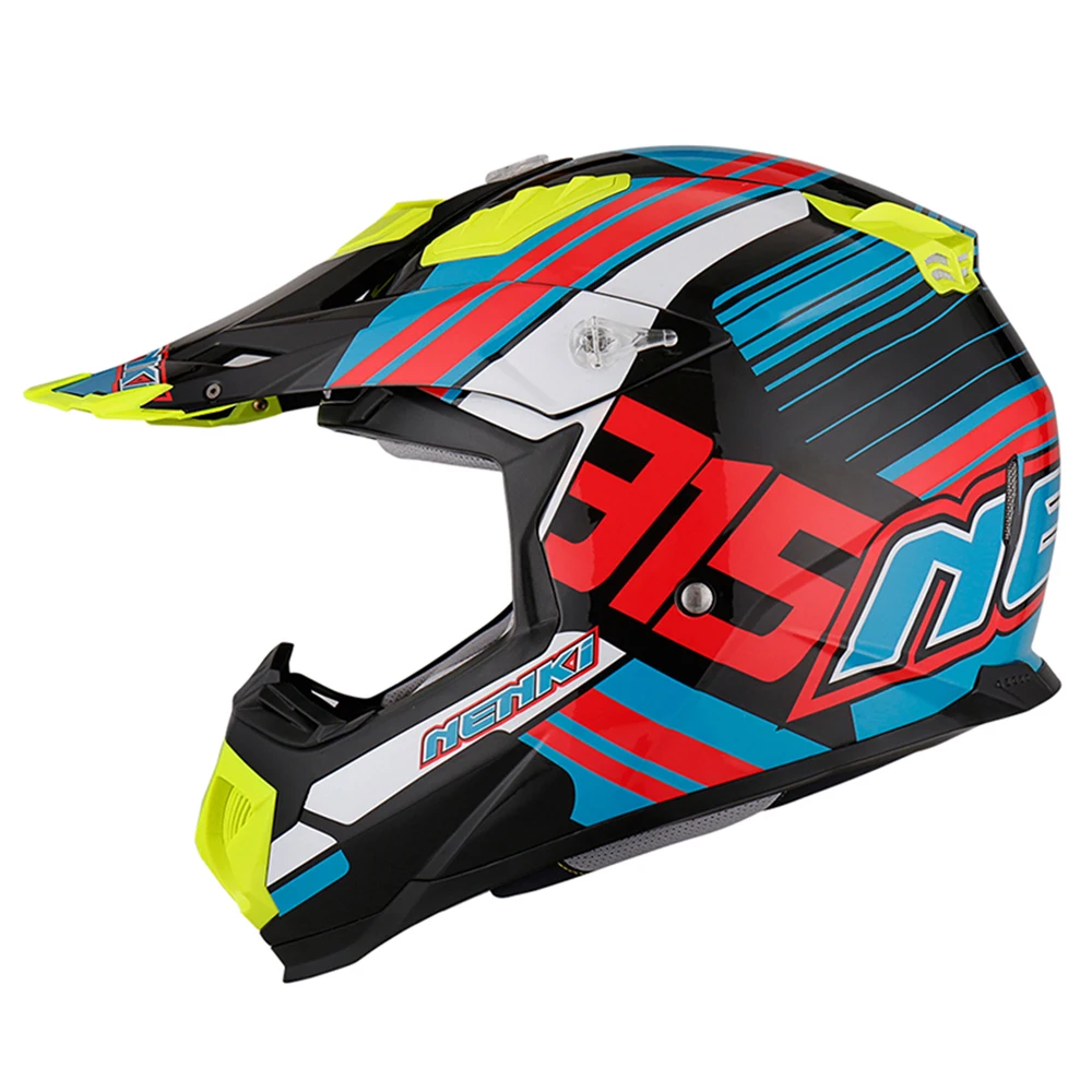 Черный мотоциклетный шлем NENKI закрытый для мотокросса езды на мотоцикле|Шлемы| |