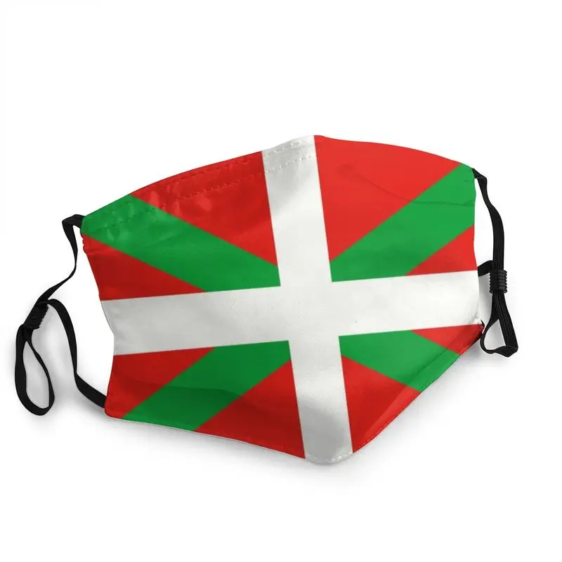 

Non-Disposable Flag Of The Basque Face Mask Adult Spain Country Mask Men Anti Haze Dustproof Protection Respirator Muffle