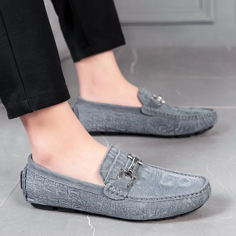 Men Leather Casual Shoes men genuine leather Soft Loafers Moccasins outdoor Slip-on fashion Driving Flats | Обувь