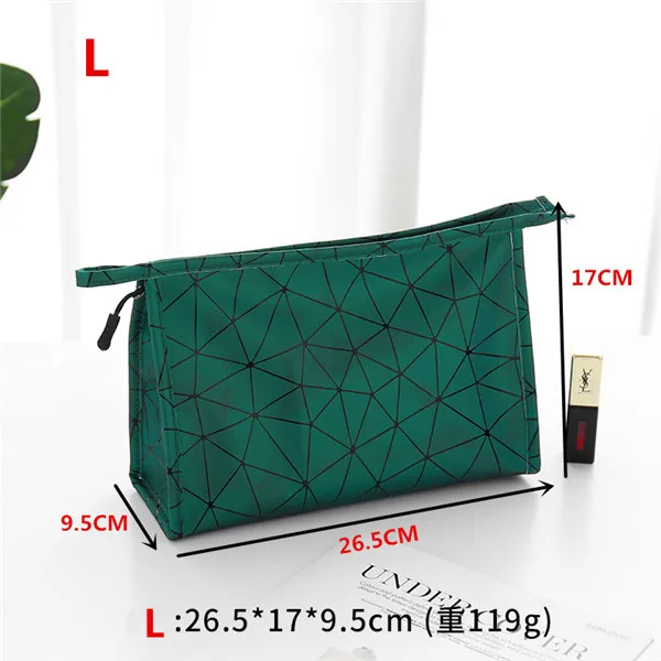 L - Dark Green Женская модная косметичка из искусственной кожи; косметичка для девочек; косметичка; органайзер для макияжа; сумка для хранения; дорожная Водонепроницаемая косметичка; чехол для макияжа; Новинка - Цвет: L - Dark Green