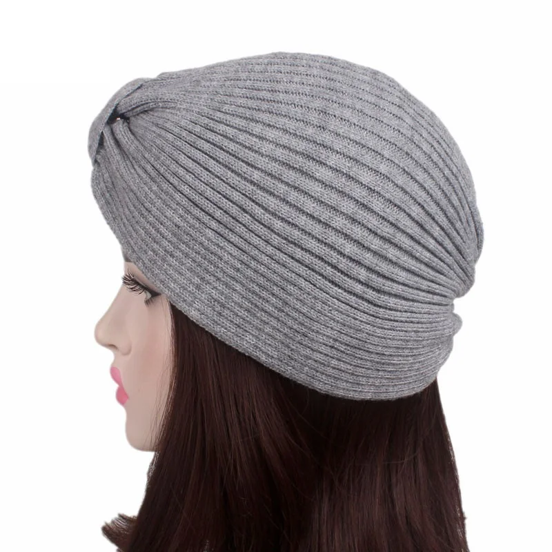 

Autumn and winter women's knitting woolen scarf hat pullover hat Indian hat