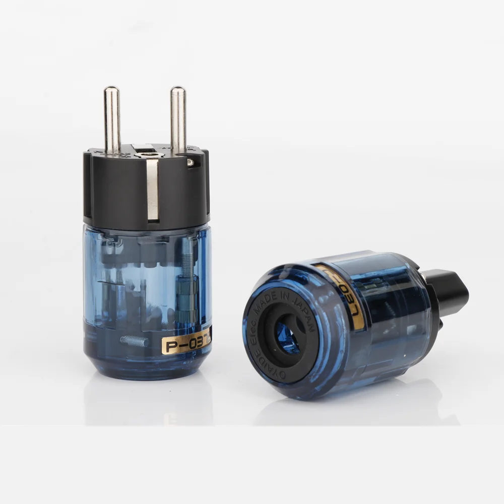 Piece Rhodium plated P037E C-037 EUR Power Plug Schuko HIFI Male Conenctor | Электроника