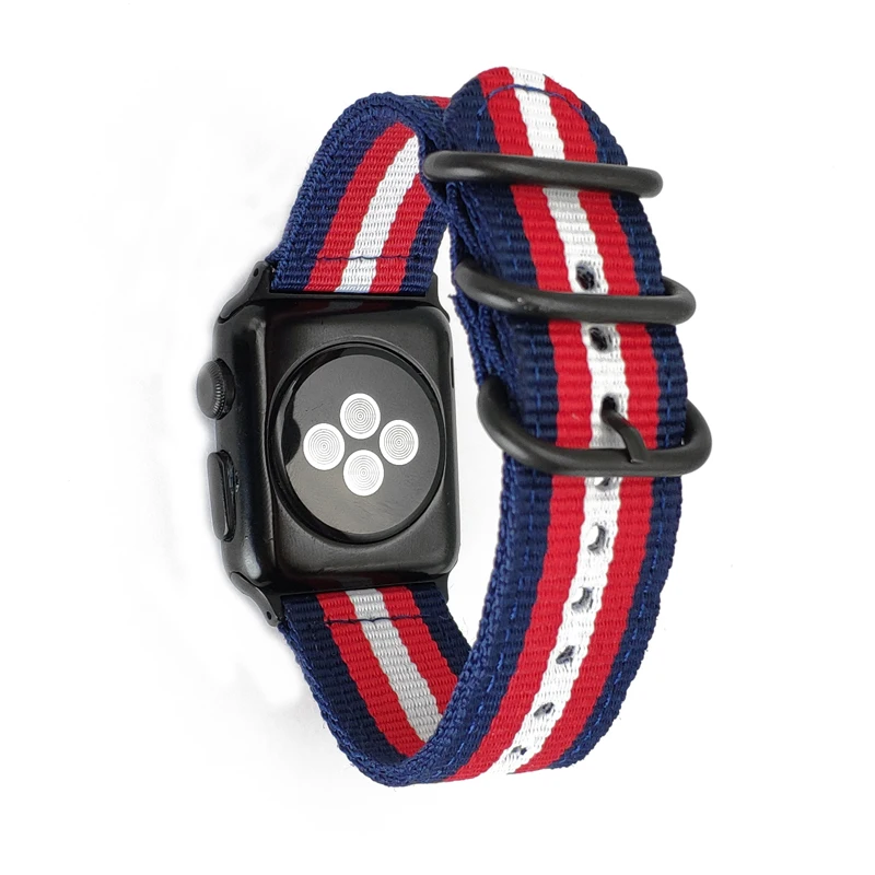 Ремешок нейлоновый для наручных часов Apple Watch band 40 мм 44 se 6 5 4 сменный Браслет 42 38 3/2/1