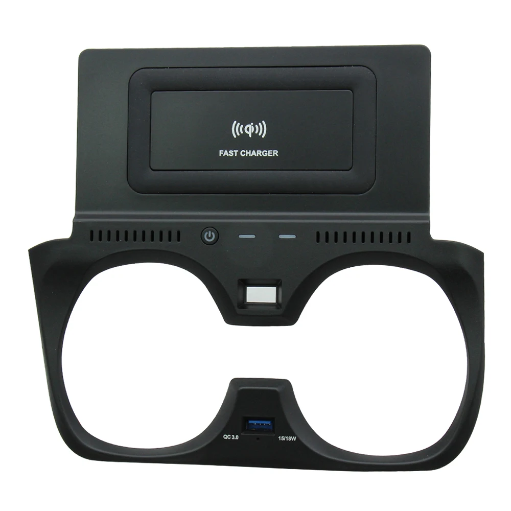 

Car Wireless Charger Center Console Car Power Outlet with USB Port Qi Phone Charger Mat Pad for BMW 3 Series 2019-2020