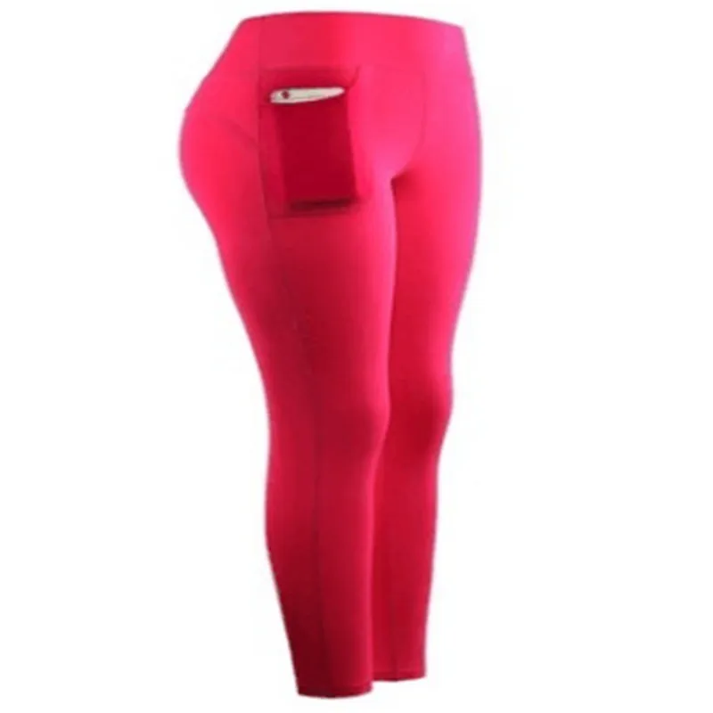 

2020 European and sk American ladies quick-drying solid color nine-point fitness pants 1442