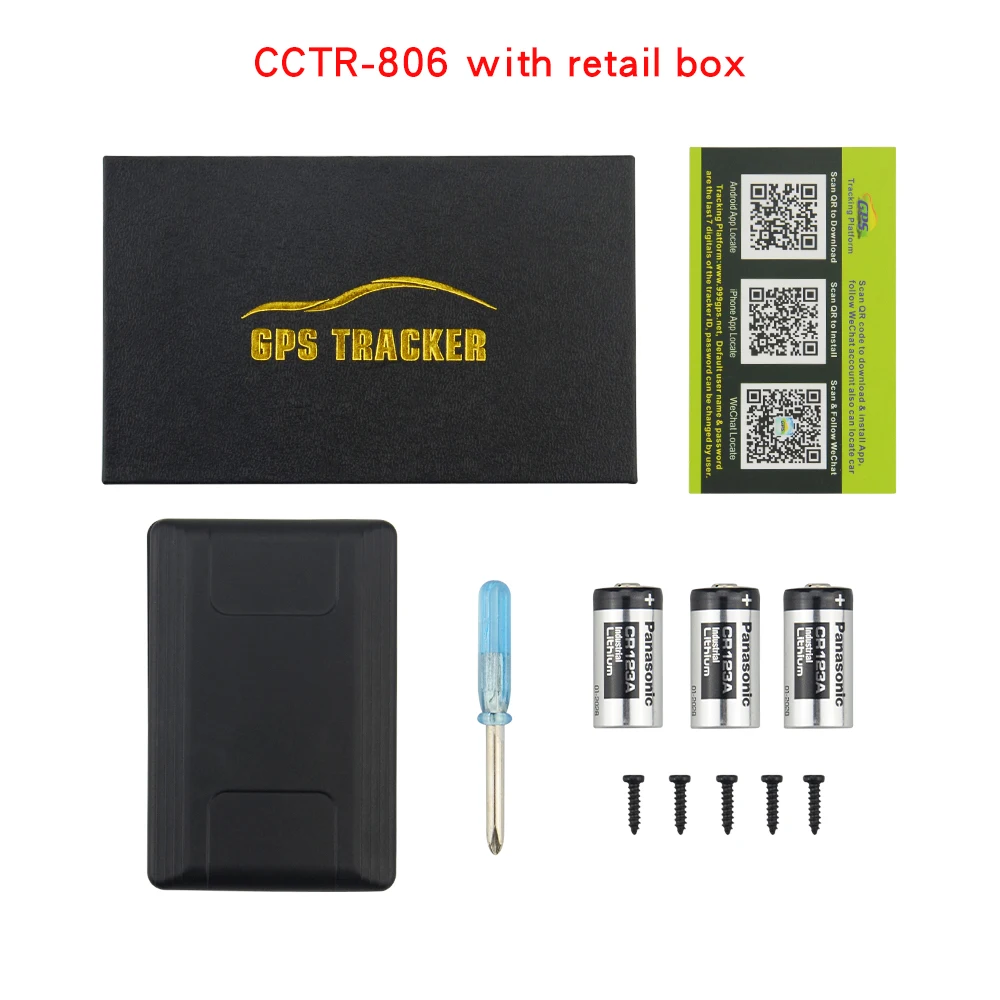 With box CCTR-806 портативный gps-трекер дополнительный магнитный GSM четырехдиапазонный локатор gps+ LBS Отслеживание с длительным временем ожидания 4500 мАч батарея - Цвет: With box