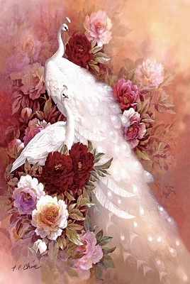 puzzle 500 pieces 300 500 1000 штук головоломки игрушки для взрослых белый павлин картина маслом головоломки игры 1000 штук головоломки DIY Сборка игрушки - Цвет: puzzle 500 pieces