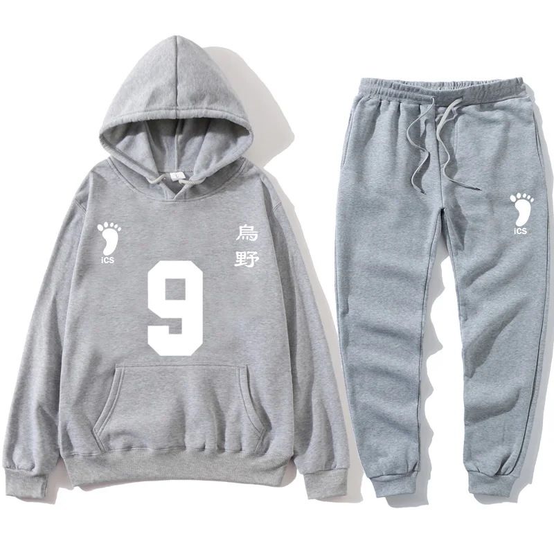 

Volleyball Junior Character Suit Hoodies Sweatshirt Men Women Hot Print letter Comic Black Hoodie Boys Girls Autumn Pullovers