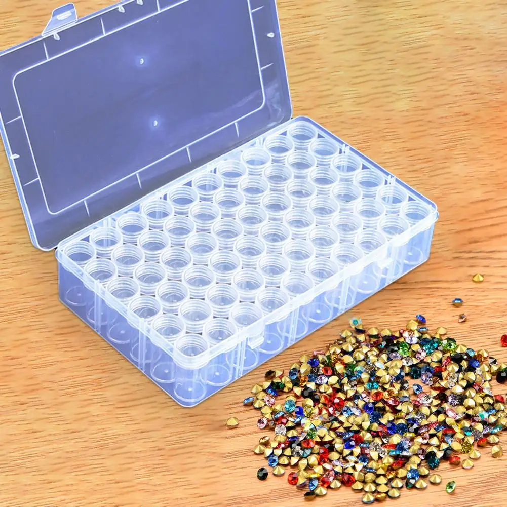 

1 Set PP Wide Application Diamond Painting Storage Box Portable Anti-scratch Nail Art Storage Box Craft Tool