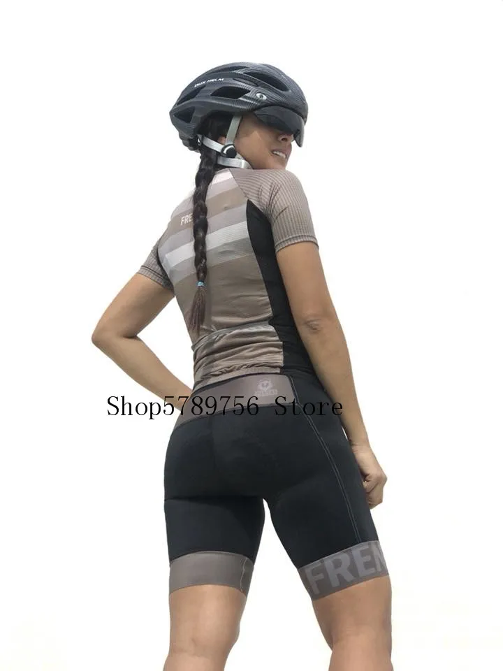 Bicicleta Frenesi Женская велосипедная майка высокого качества сексуальный облегающий Костюм Триатлон roupa ciclismo speedsuit комбинезон велосипедный - Цвет: as picture