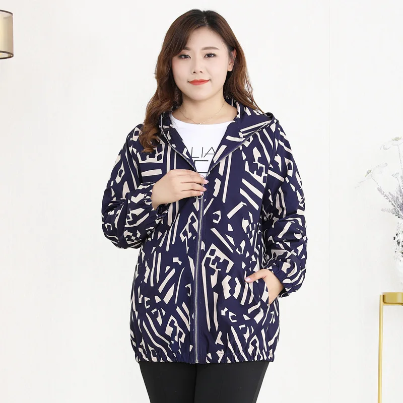 

Куртка женская оверсайз с капюшоном и длинным рукавом, на молнии, T20110T