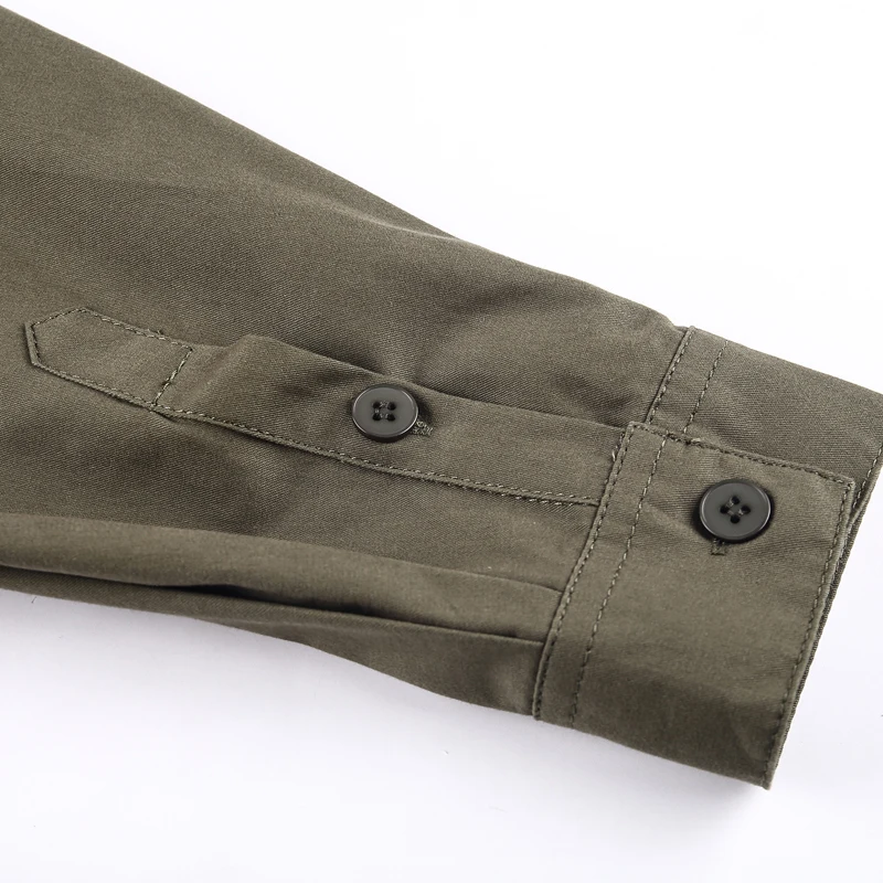 Лидер продаж Брендовые мужские рубашки с длинным рукавом военная хлопковая