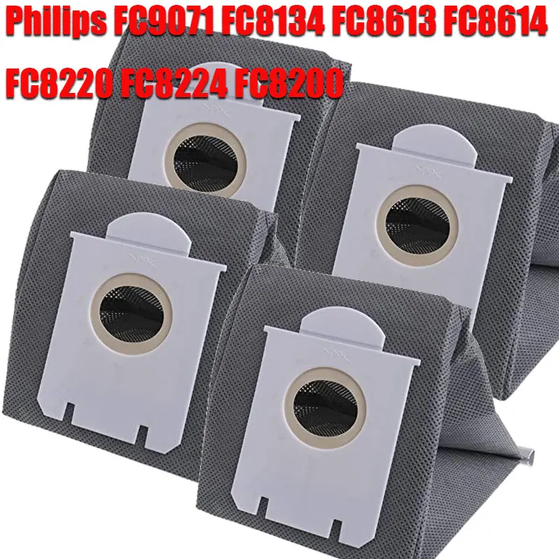 Моющиеся S сумка пылесос сумки мешка для сбора пыли Замена Philips FC9071 FC8134 FC8613 FC8614 | Запчасти для пылесоса -4000180480400
