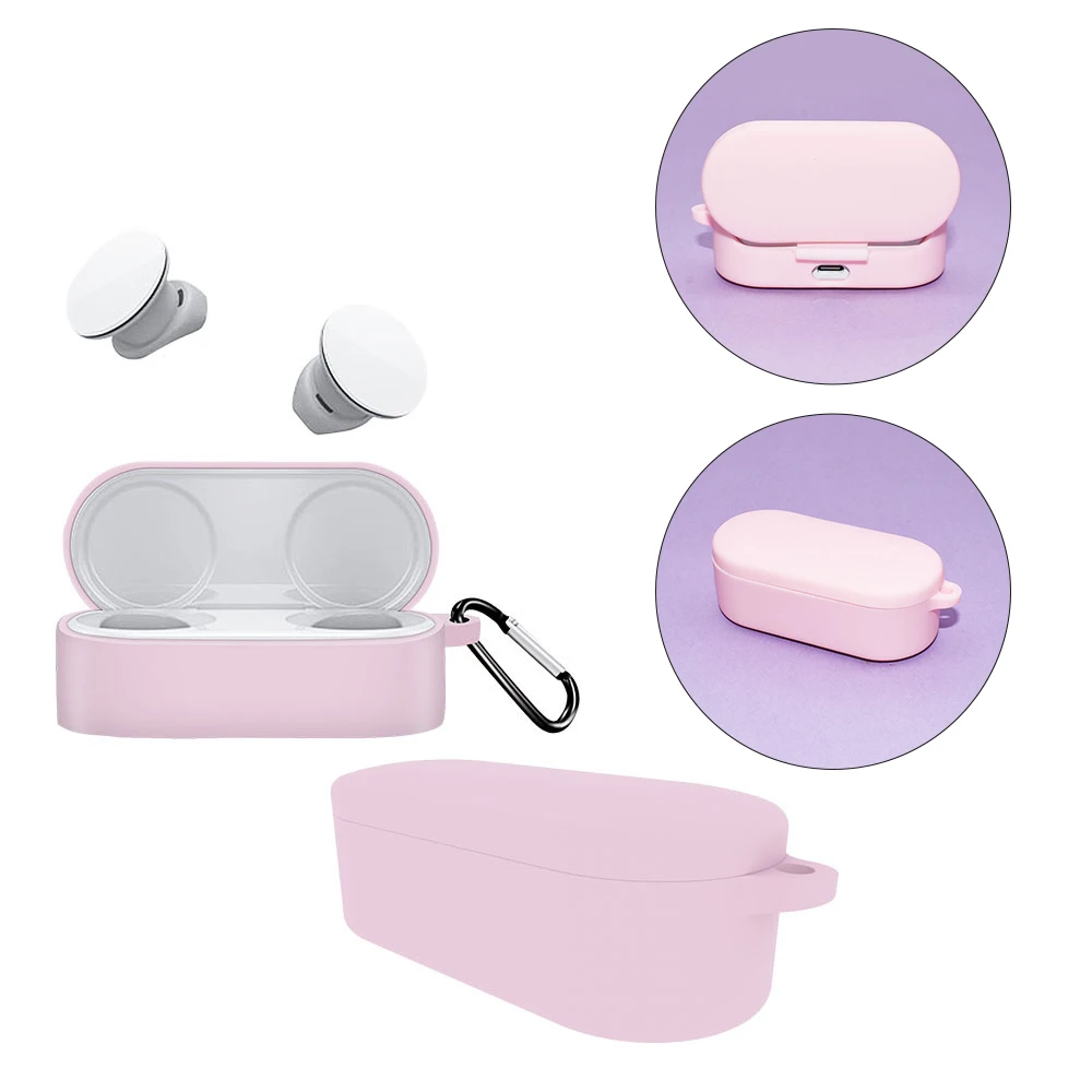 

Earphone Cover For Microsoft Surface Earbuds Silicone Funda Cases With Anti-lost Buckle For Microsoft-Surface Headphone Coque