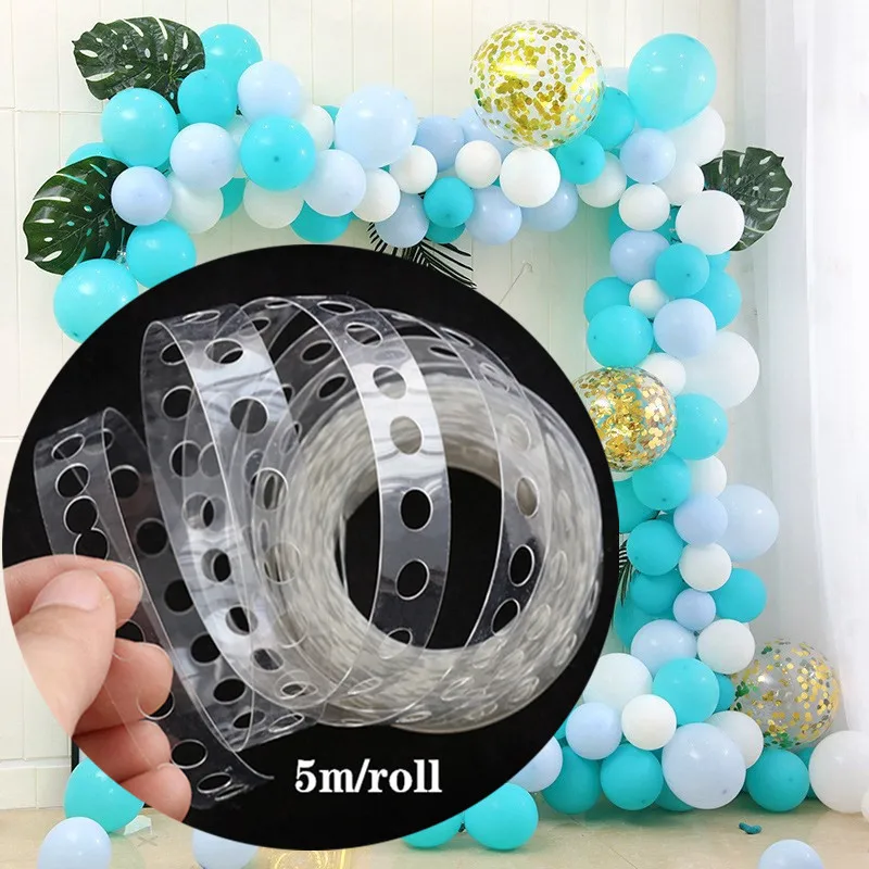 

Balloon Accessories 5M Balloon Chain Ribbon Dot Wedding Party Happy Birthday Background Decoration Arch Ballon Anniverssaire Kit