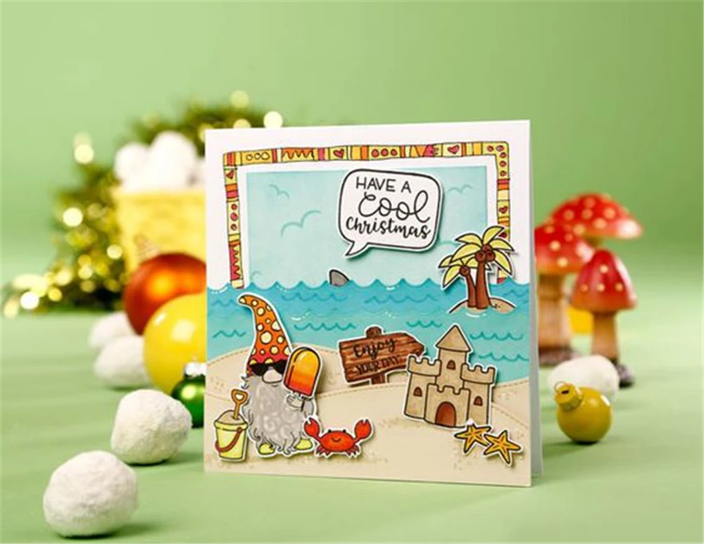 Старинные металлические штампы и прозрачные новинка 2021 Рождество скрапбукинг