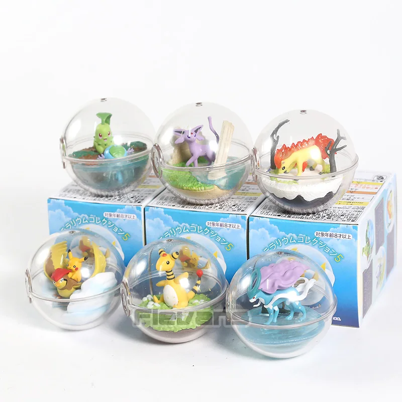 Монстров центр Ampharos Espeon из анимационного сериала "Pidgeotto Chikorita Wooper Ponyta Suicune ПВХ Фигурки игрушки куклы подарки 6 шт./компл