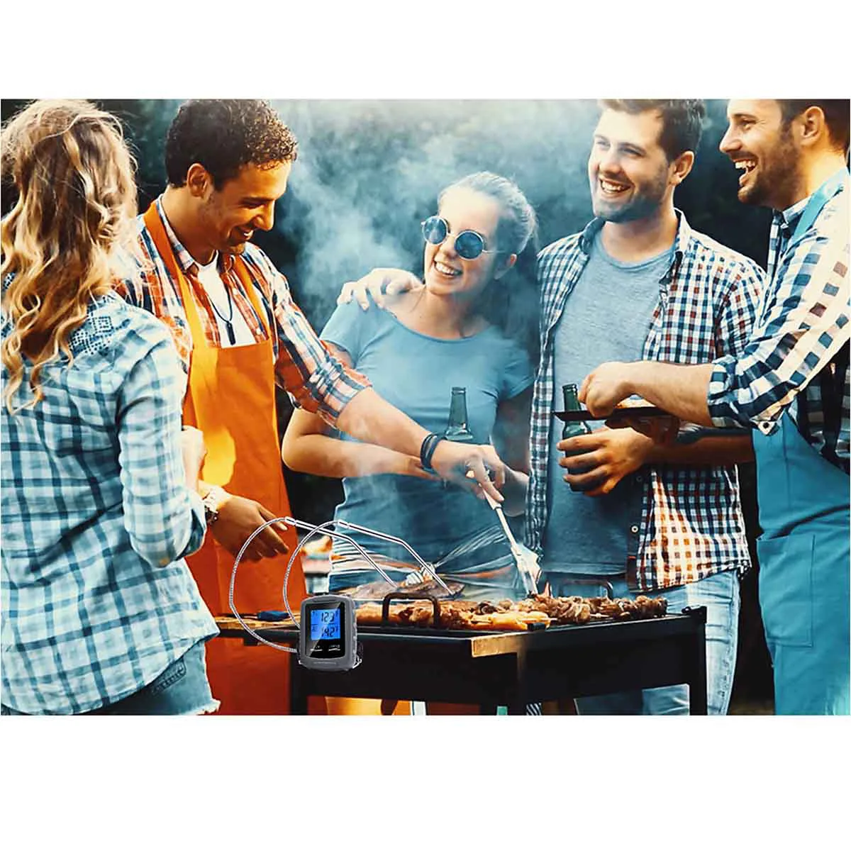Цифровой термометр для мяса и барбекю с дистанционным управлением кухонный