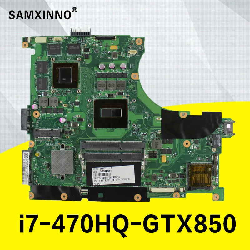 

N56JK REV 2,0 с GTX850M 2 Гб i7-4700HQ HM86 для For Asus N56JK Материнская плата ноутбука N56JK G56JK плата 100% тестирование
