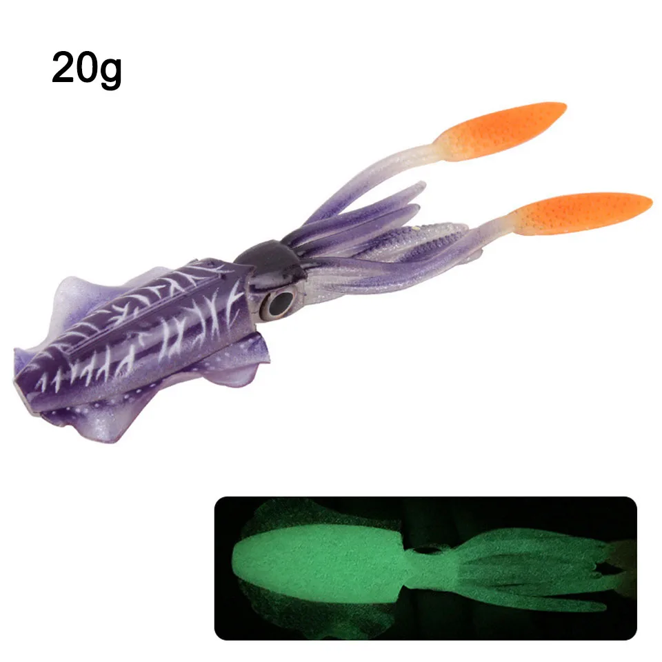 20 г/60 г большой кальмар Большой Осьминог мягкие приманки с изображением морских