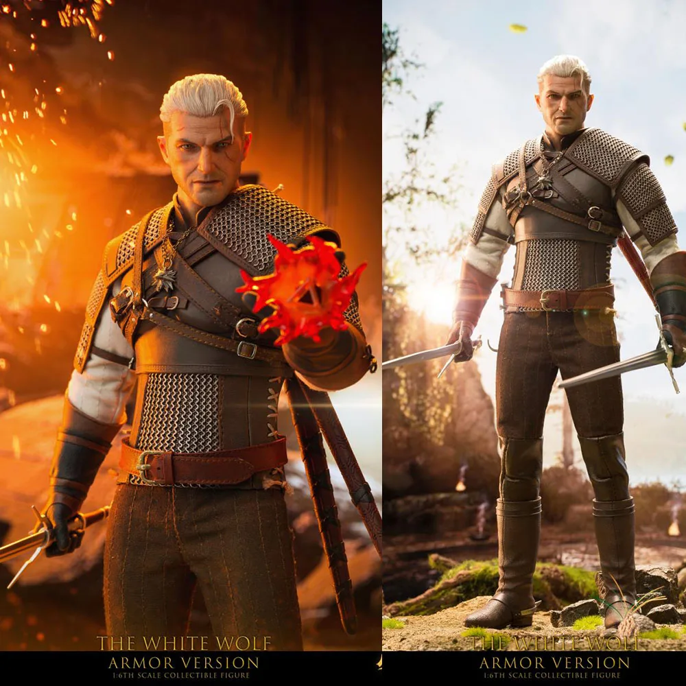 

MTTOYS MT006 1/6 Scale White Wolf Demon Hunter Geralt Figure Full Set Action Figure Model for Fans Gifts