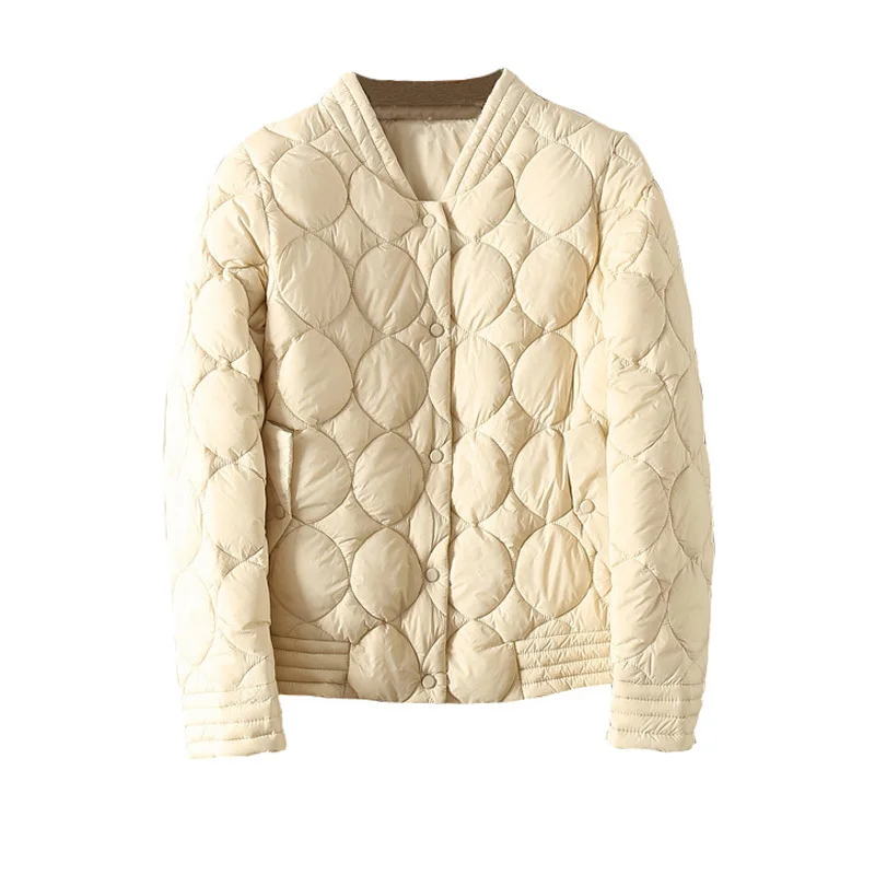 Зимнее пальто женская Сверхлегкая пуховая куртка корейское на белом утином пуху