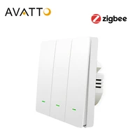 avatto tuya zigbee smart switch no neutral wire smart home smart light switches 123 gang works with alexa google home echo