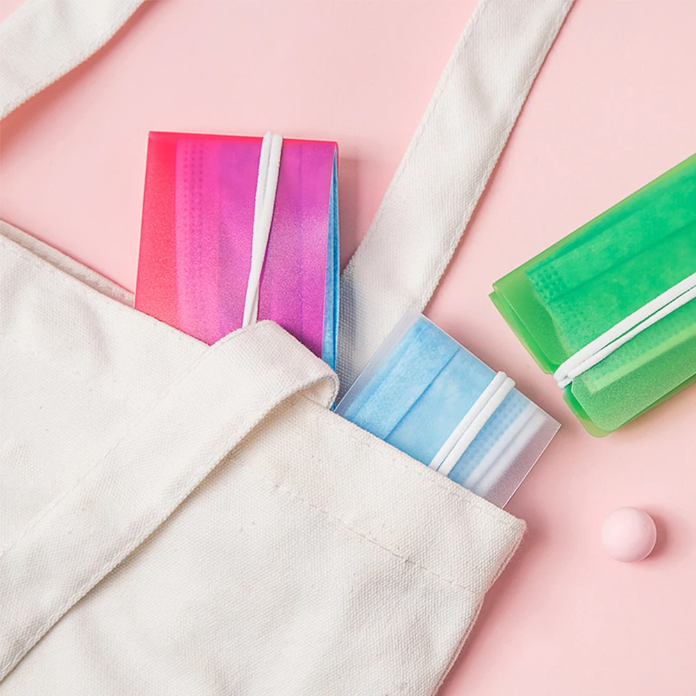 5 шт. зажим для маски портативный пластиковый мини складной держатель контейнер