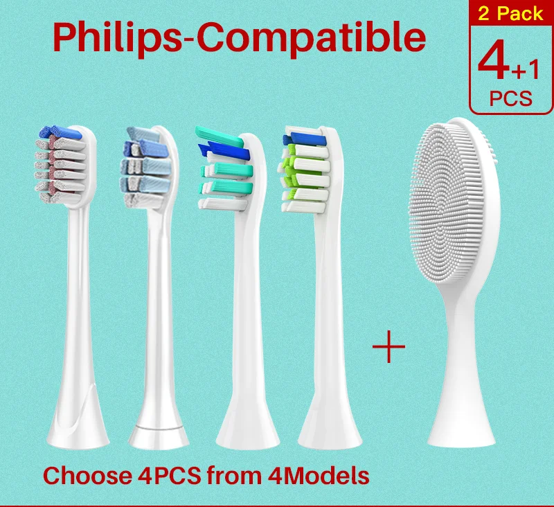 Replaceable Sonicare Toothbrush Heads For Philips Soft Facial Cleansing Brush Head Silicone Facial Massager Cleanser Brush