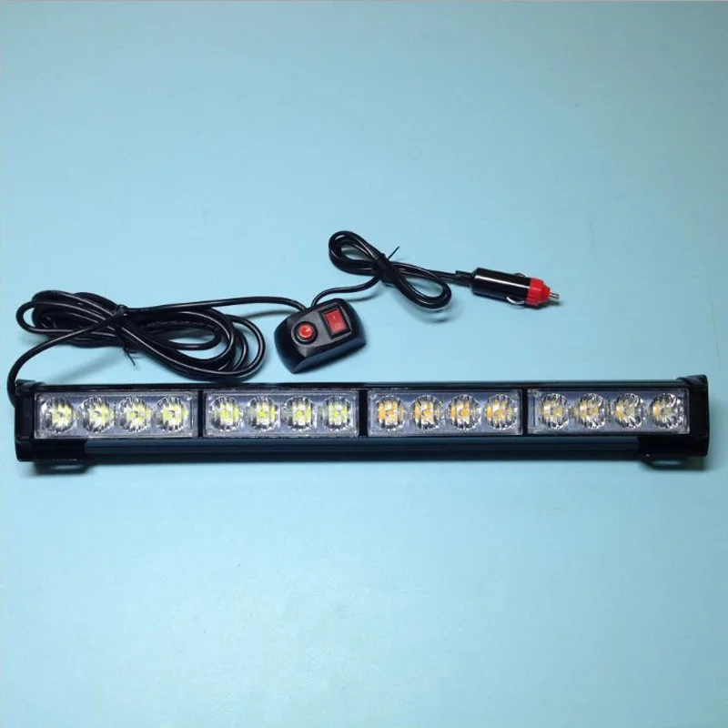 16 светодиодный мигающий светильник полицейский стробоскоп аварийный 12v