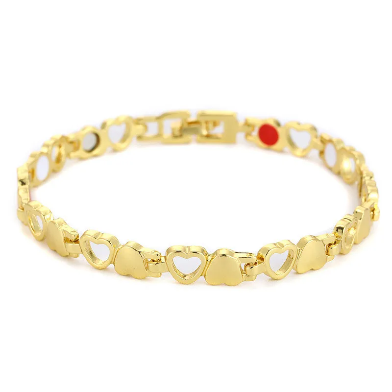 Браслет женский из титановой стали ажурный магнитный браслет в форме сердца