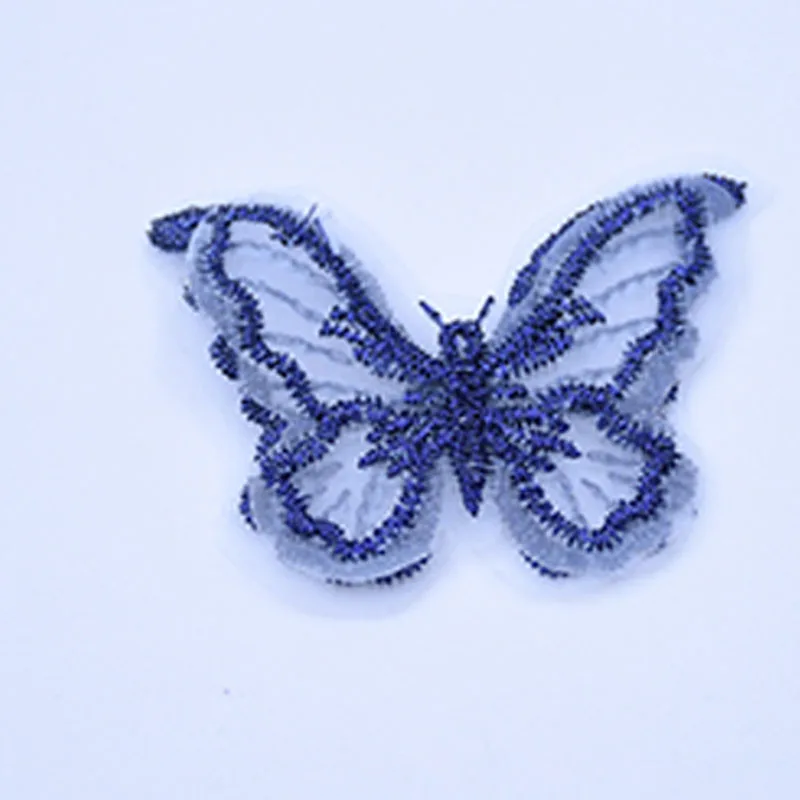 10pcs/set Double-layer Gold Silver Line Embroidery Butterfly Lace for Diy Hair Accessories Clothing Headdress Decoration - купить по
