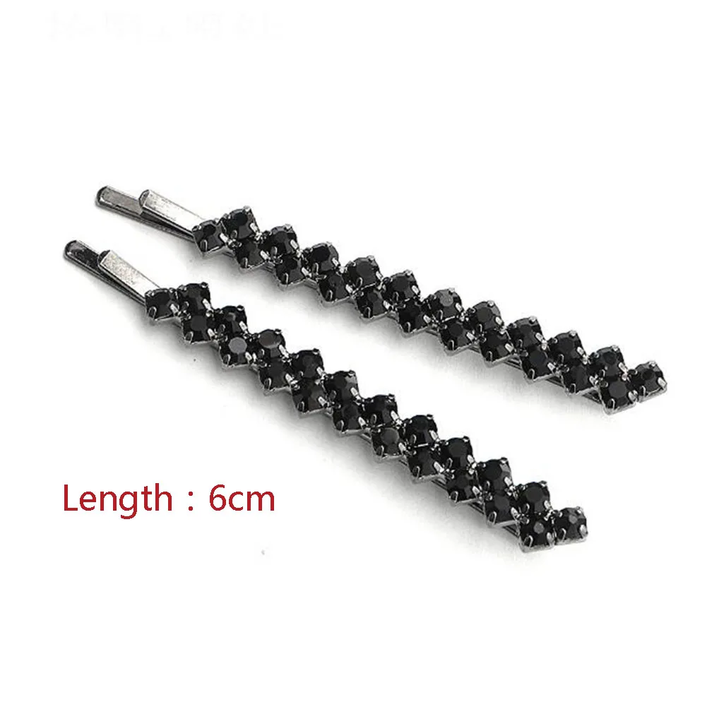 

2Pcs Shining Crystal Rhinestone Luxury Hair Clip Headwear For Women Girls Hairgrips Hairpin Hair Styling Accessories 2021 Trendy
