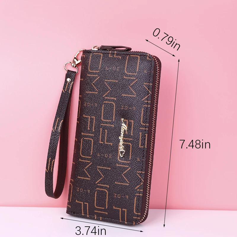

2021 Fashion Long Women Wallets Brand Slim Top Quality Leather Female Wallets Card Holder Female Zipper For Girl Purse
