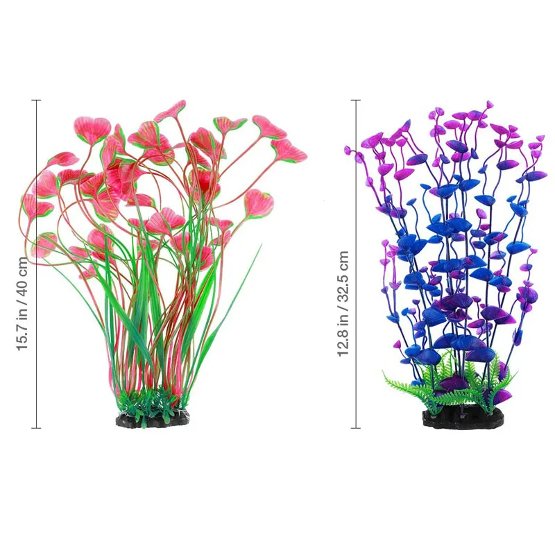 2 упаковки искусственный аквариумный декор из растений пластиковые аквариумные