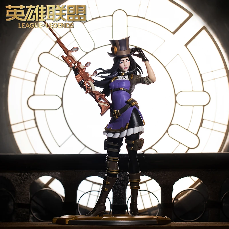 

League of Legends Caitlyn Sculpture Game Figure Model Pvc Periferie Action Desktop Collectible Ornamenten Anime Modellen Toy