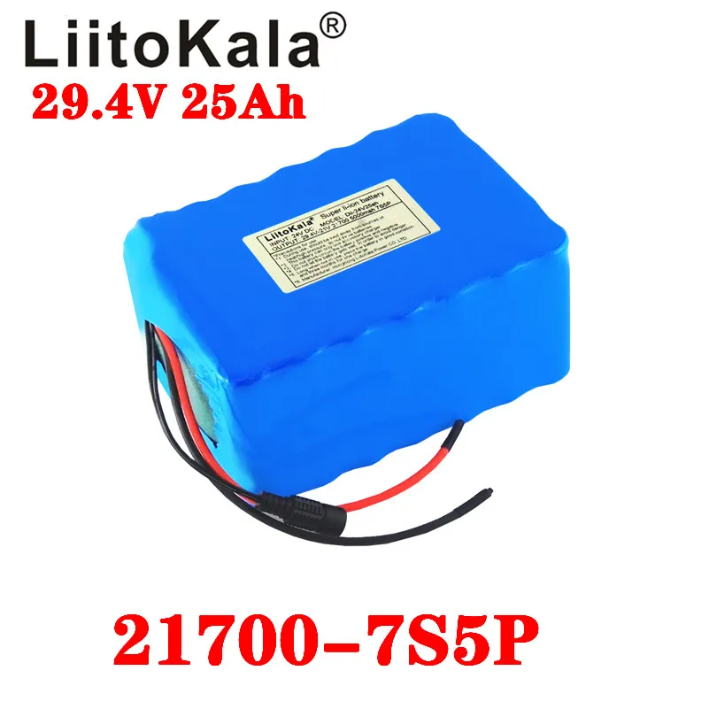 Аккумуляторная батарея LiitoKala 24 В 20 Ач 25 30 аккумулятор 21700 электрический велосипед