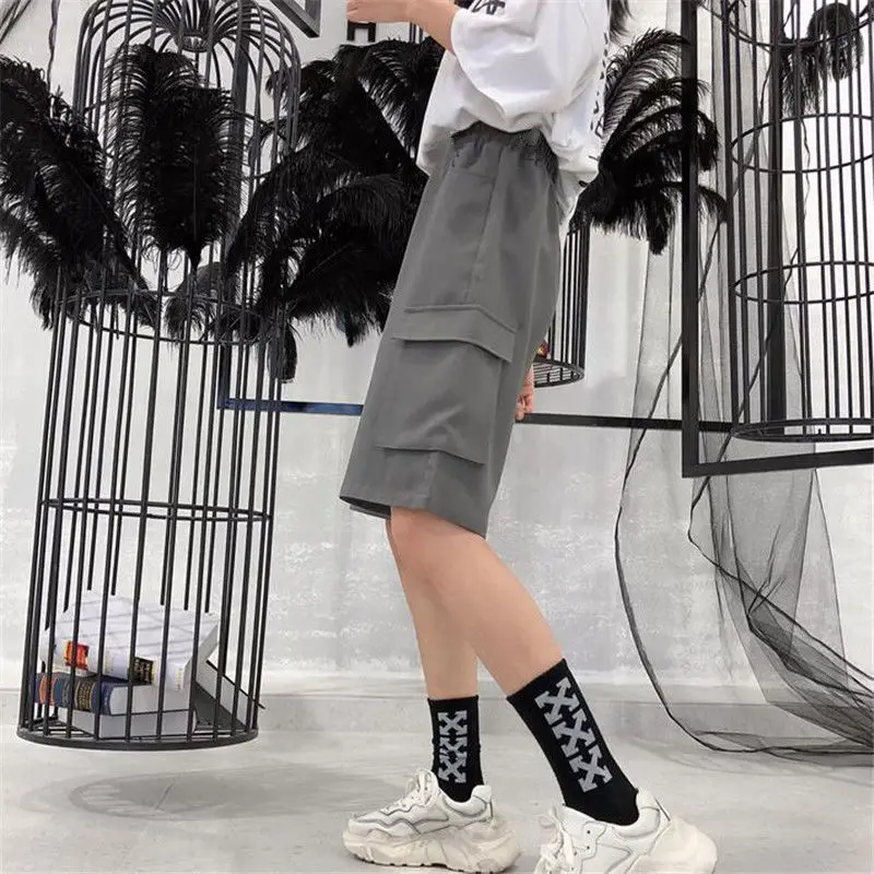 NiceMix Сапоги выше колена до середины икры Длина Штаны грузовой короткие штаны